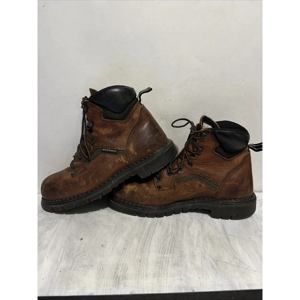 Red Wing Men's DynaForce 6 Inch Waterproof Boots Size 9.5 Brown Leather SteelToe